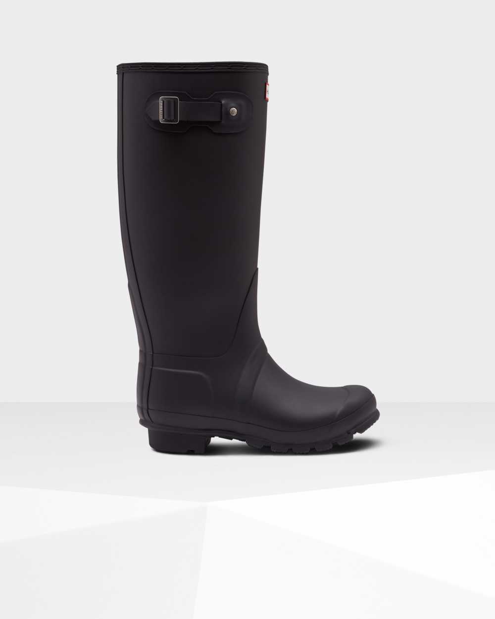 Hunter Original Tall Insulated Wide Leg Women's Rain Boots NZ-77878B Black